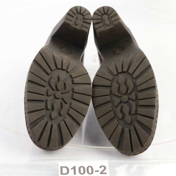 Born Womens Carla Boots Size 9 Brown Leather Block Heel Chelsea Booties Pull On - Picture 8 of 12